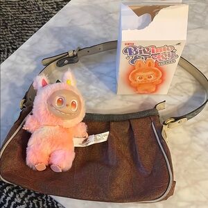 ETRO paisley vintage Y2K  Shoulder Bag with Plush labubu lafufu faux